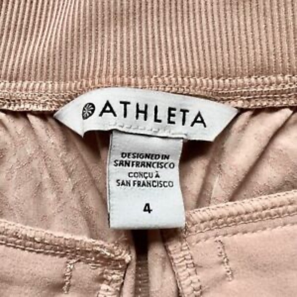 Athleta Brooklyn Textured Ankle Stretch Pants Dusty Rose Pink 982287-01 Size 4 - Picture 8 of 9